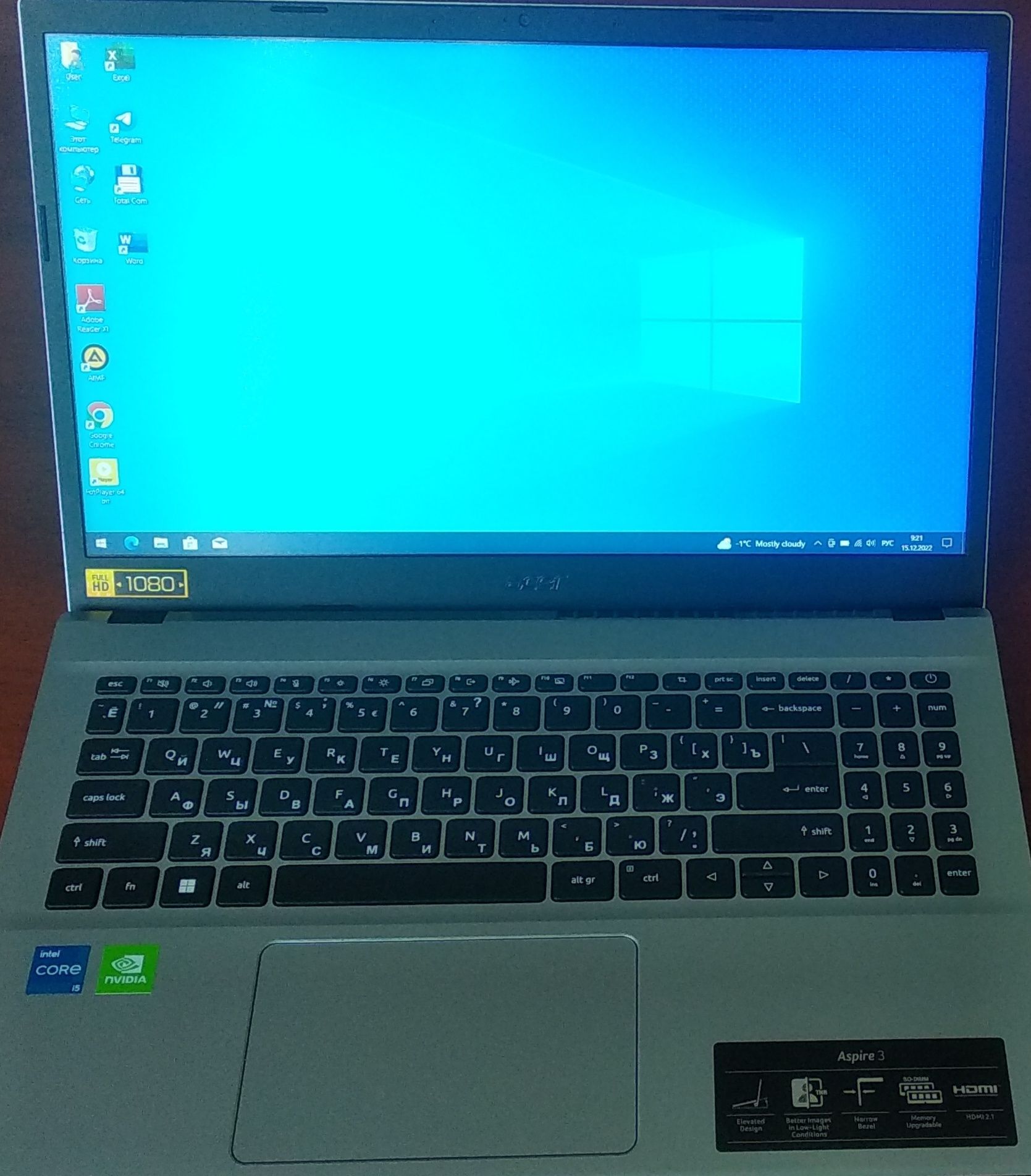 Noutbuk Acer Core-i5 12 gen yangi karobka dokument