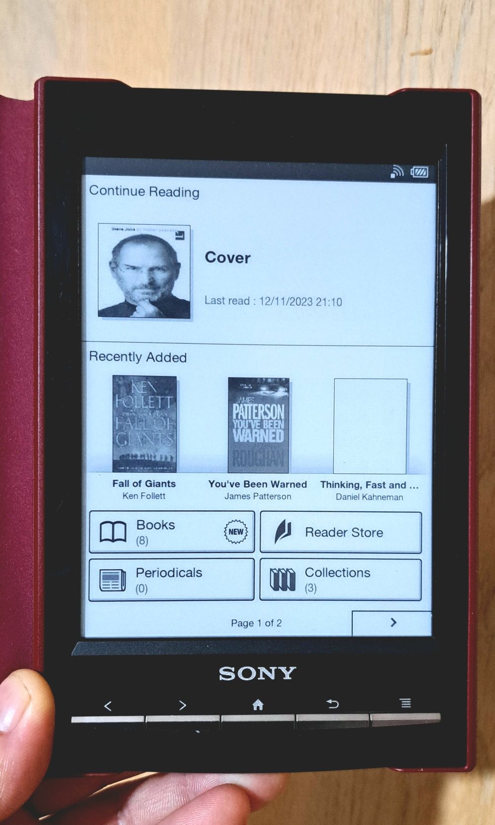 E-book reader, ebook reader, book reader SONY PRS-T1, carte digitala