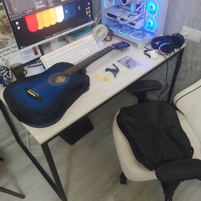 Akustik gitara, 6 torli, komplekt