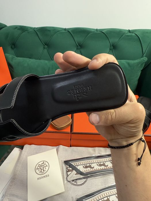 Papuci sandale Hermes Oran piele naturala 100% Full Box colectie noua