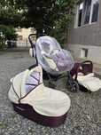 Cărucior 3 în 1 marca Krausman Klaus Clasic Beige Purple - Testat ADAC