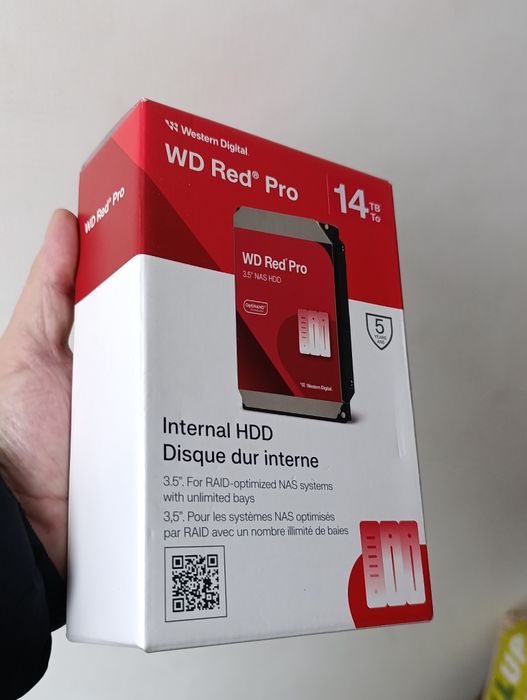 HDD Western Digital WD Red Pro 14TB, 3.5", ideal NAS, nou sigilat