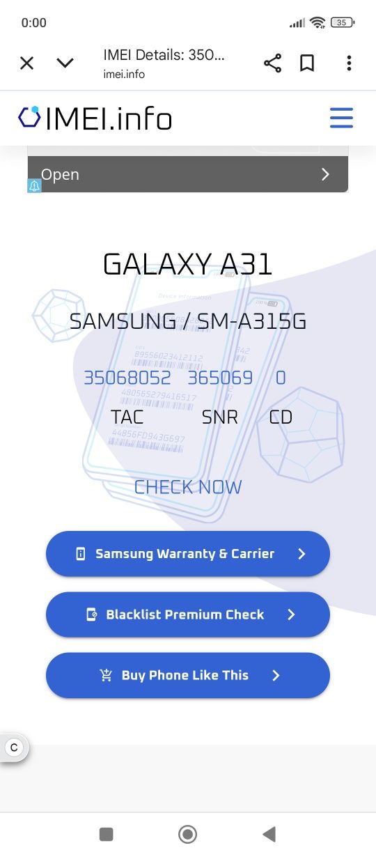 Samsung galaxy a31