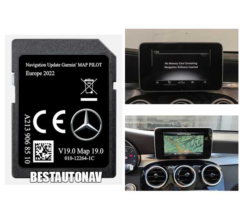 Card navigatie Mercedes-Benz C-Class W205 GLC V-Class Europa 2022