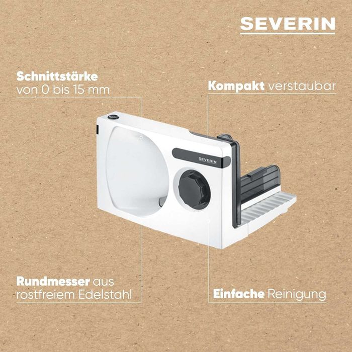 Резачка за хляб, колбаси или сирене SEVERIN AS 3912, 100W