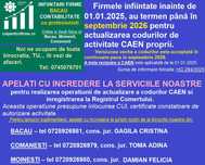 INFIINTARI firme, Recodificari, Contabilitate