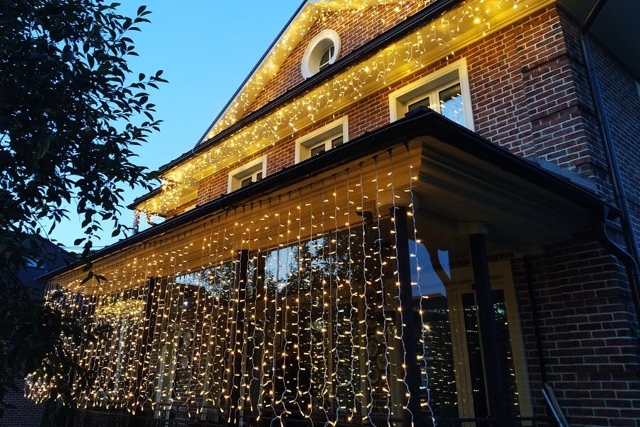 Уличные гирлянды оптом, бахрома, нить 10 м, дюролайт