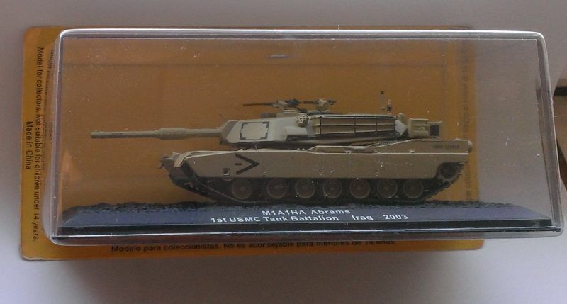 Macheta Tanc M1A1HA Abrams puscasi marini SUA 2003 - Altaya 1/72