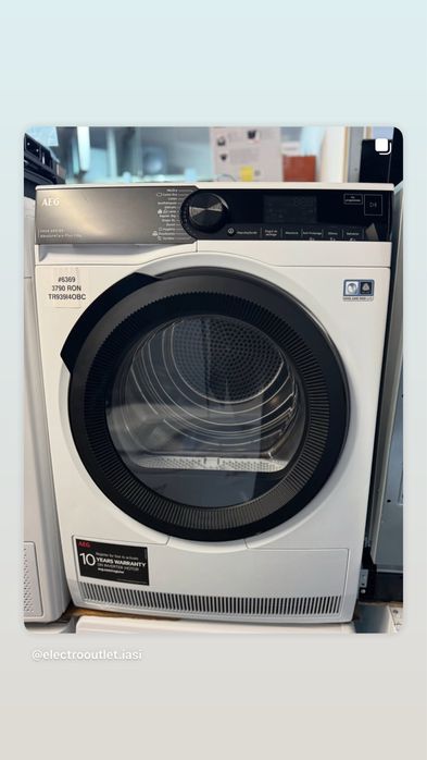 Uscator de rufe cu pompa de caldura AEG TR939I4OBC serie 9000