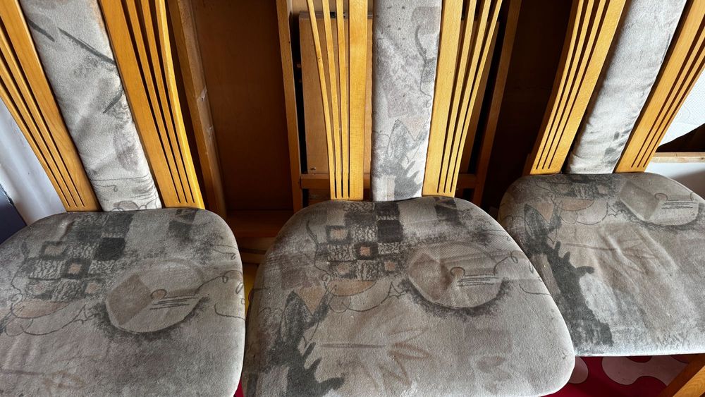 Комплект дъбова маса и столове 6бр.