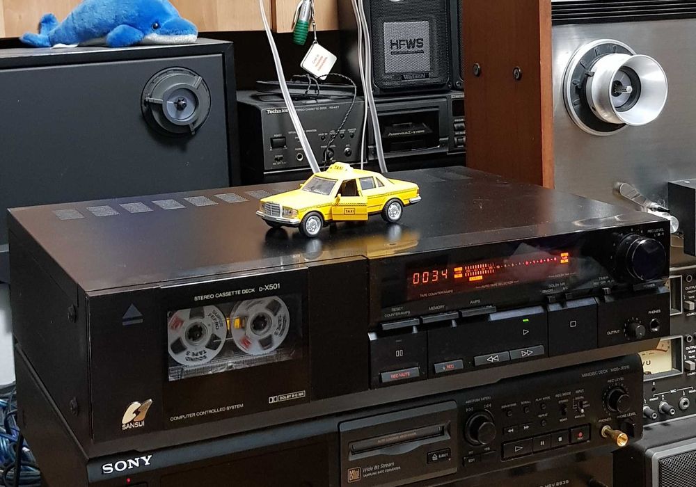 Casetofon Deck Stereo Vintage SANSUI D X501 BLACK (Made in Japan)