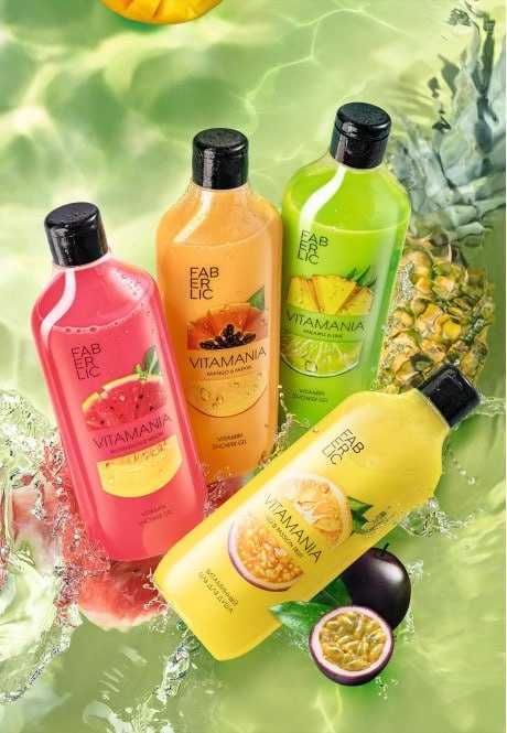 Гель для душа «Ананас и лайм» Vitamania — тропический коктейль