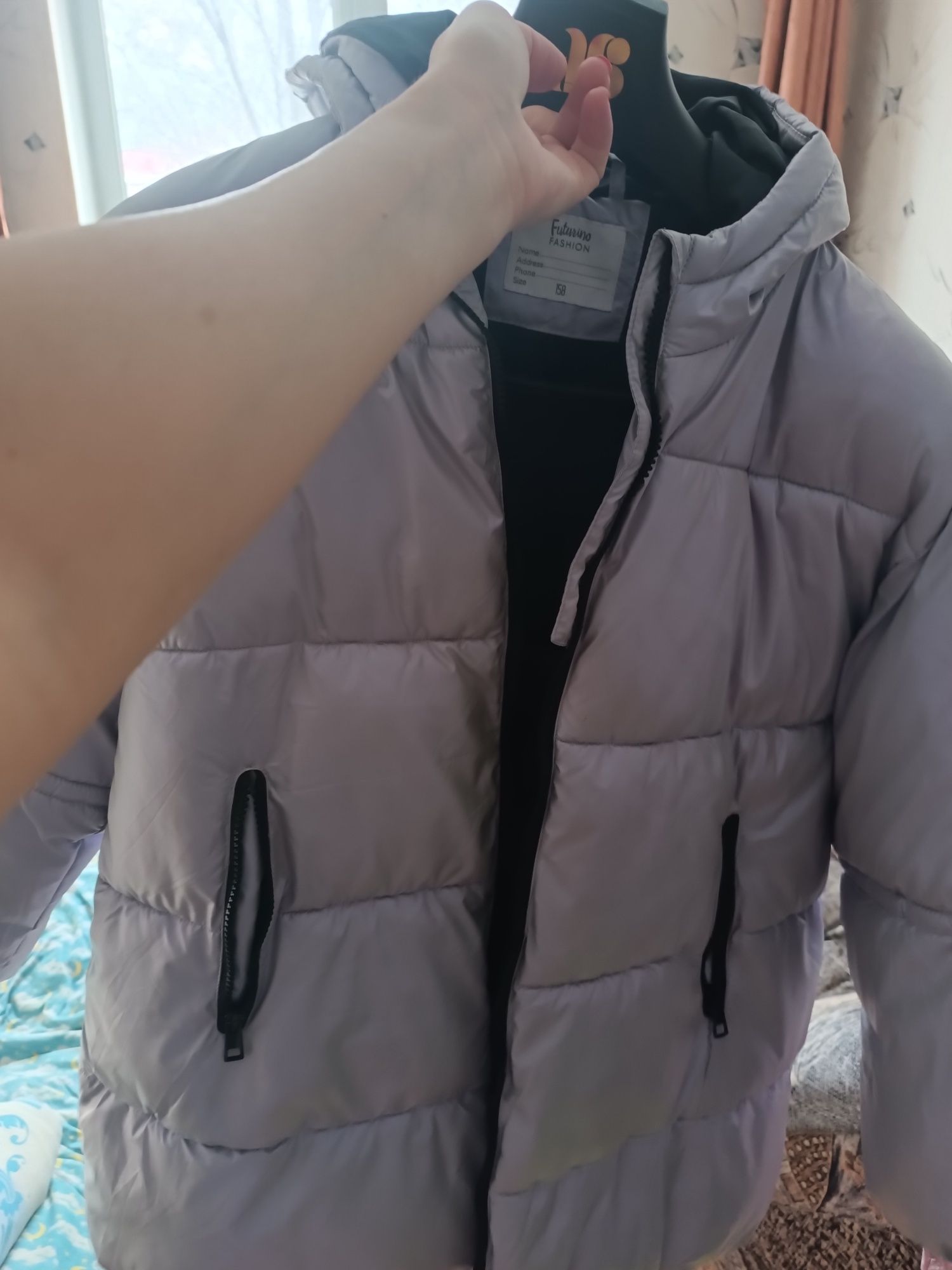 Куртка пуховик зимняя на девочку 158 размер