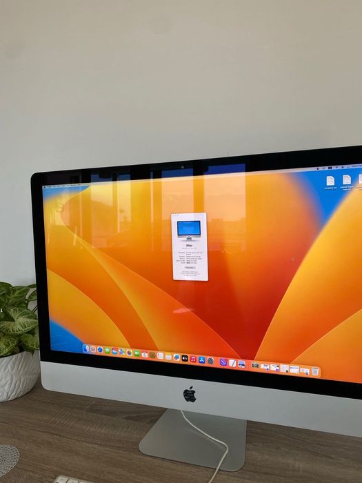 iMac 27" 2017, MacOS Ventura, Apple компютър 18,3, Core i5, Retina 5K