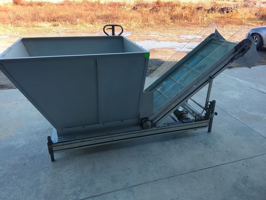 Banda transportoare cu buncăr receptie