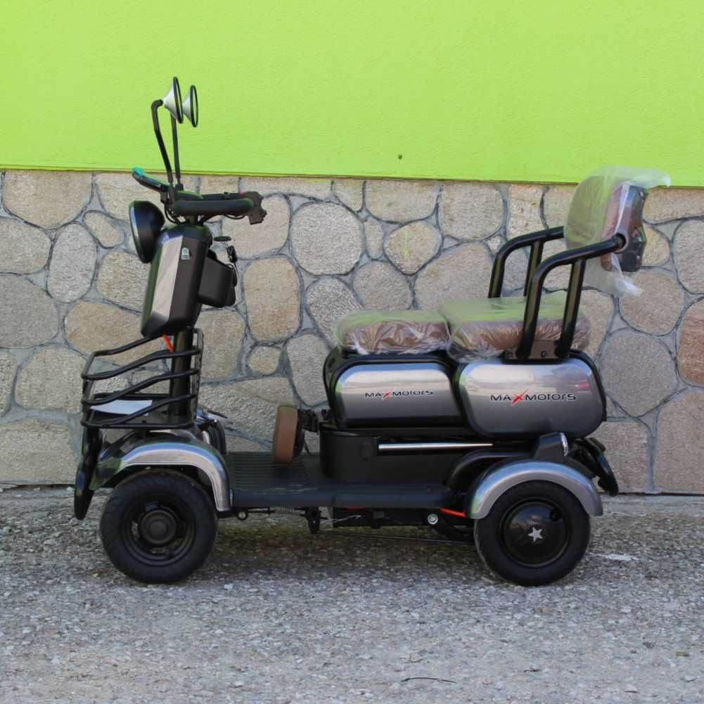 Триместна електрическа четириколка MaxMotors A9 GRAY, 1500W