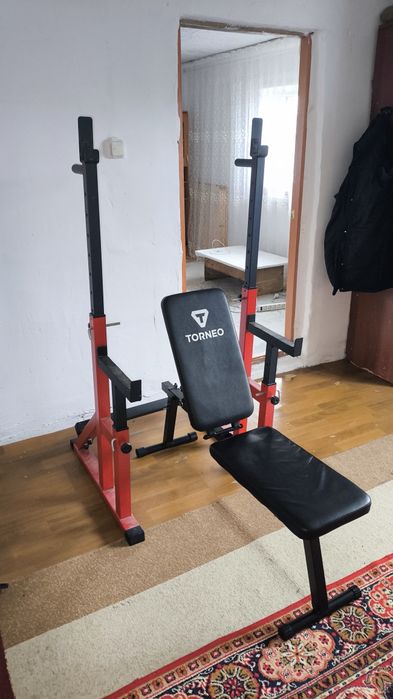 Стойка для штанги и скамья