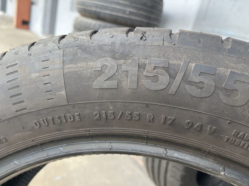 2 бр. летни гуми 215/55/17 Continental DOT 4920/4817 5,5 mm