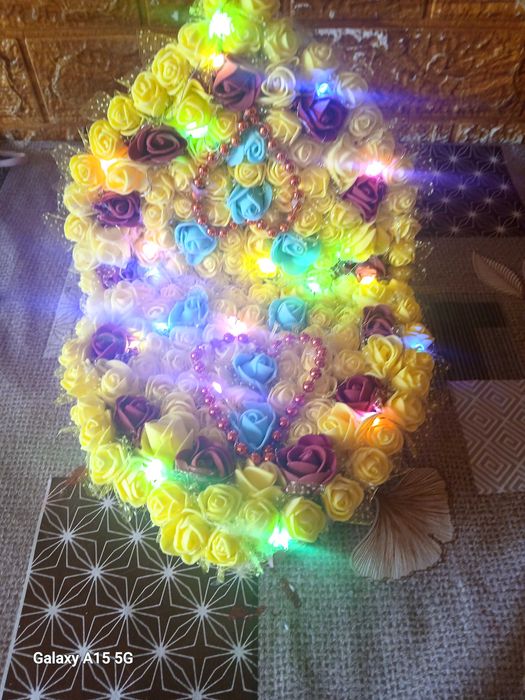 Dublă inimioară cu led