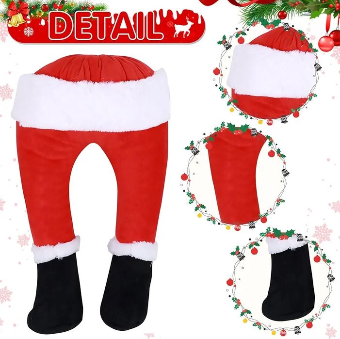 Анимирани крака на Дядо Коледа за украса на елха