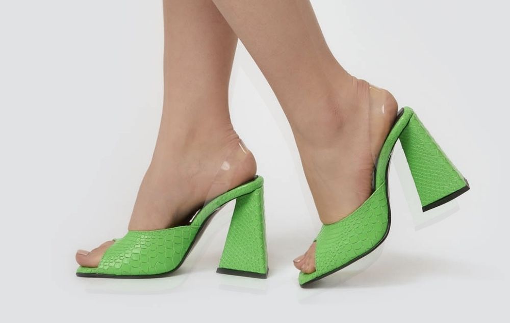 Sandale din piele naturala verde Malibu