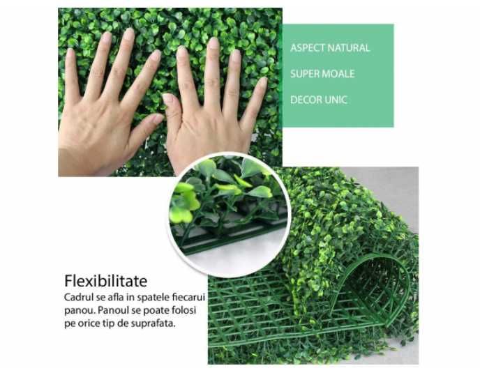 Panou Verdeata covor frunze decorativ verde  60 x 40 cm
