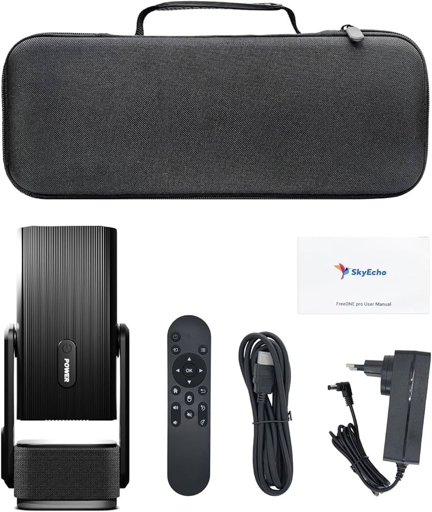 Видеопроектор SkyEcho Wi-fiбатерия 5200mAh, съраунд звук, Android OS