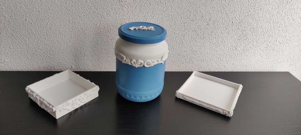 Borcan decorativ pentru bucatarie cu dovleci