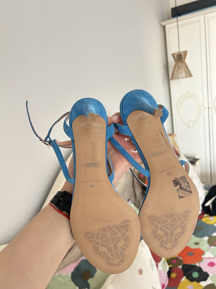 Marc Cain sandale albastre din piele