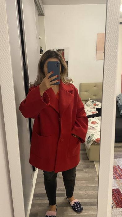 Palton dama stofa model oversize