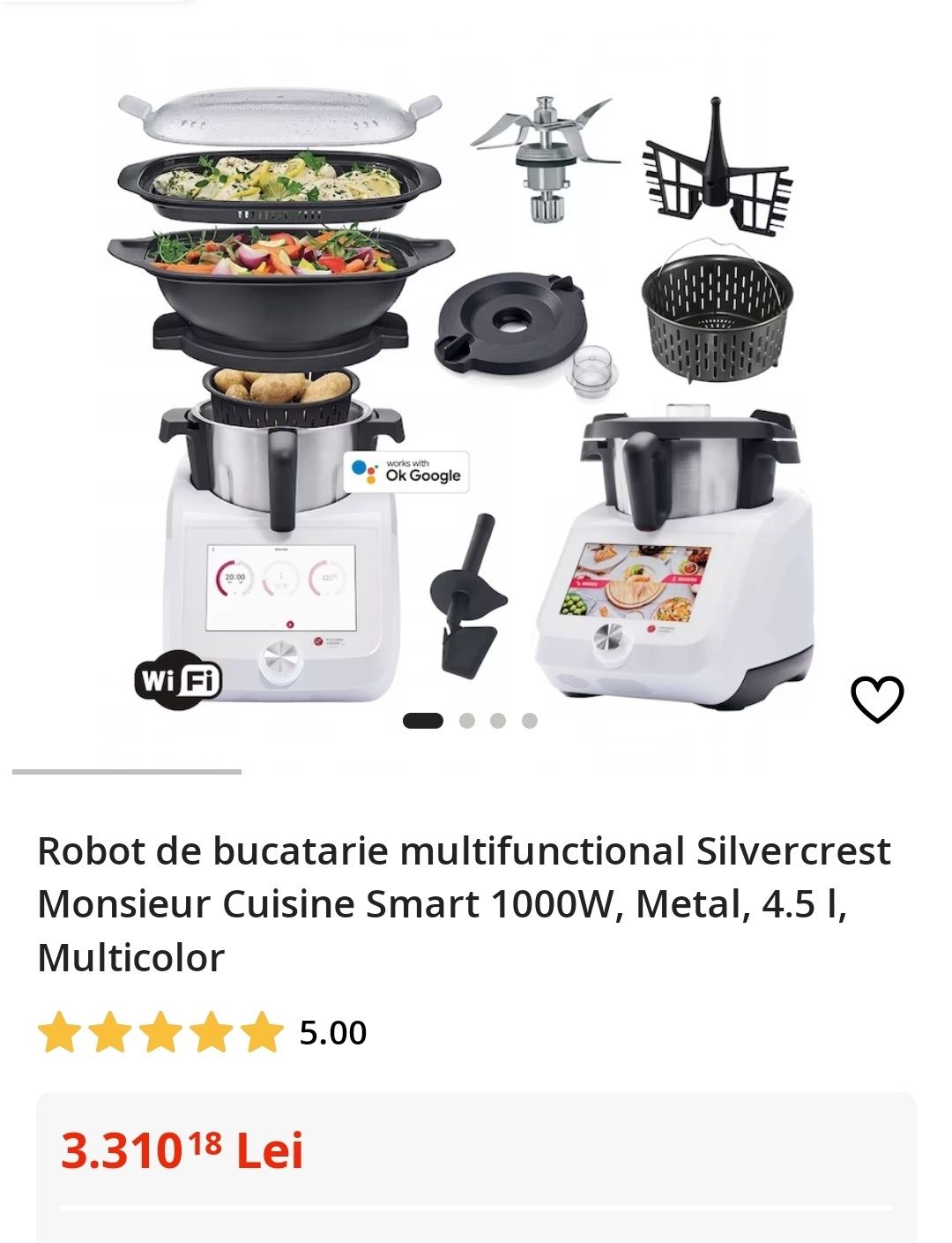 Robot de bucatarie multifunctional Silvercrest Monsieur Cuisine Smart
