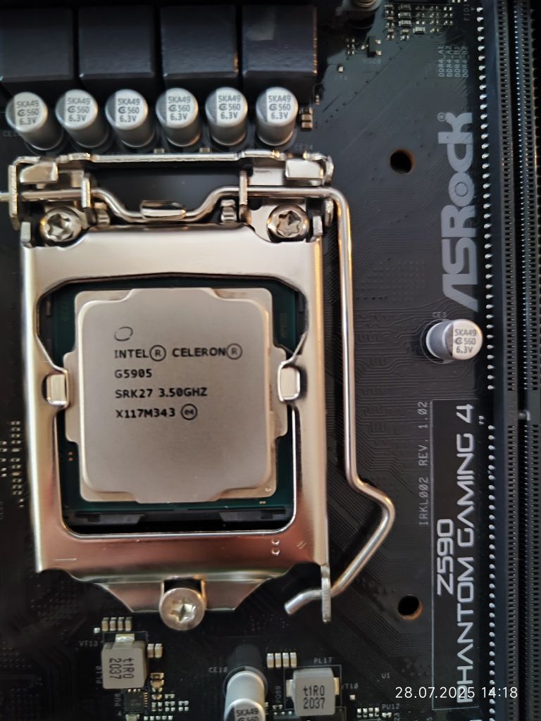 Комбо Asrock Z590 Phantom Gaming 4, Celeron G5905, RAM 4GB DDR4