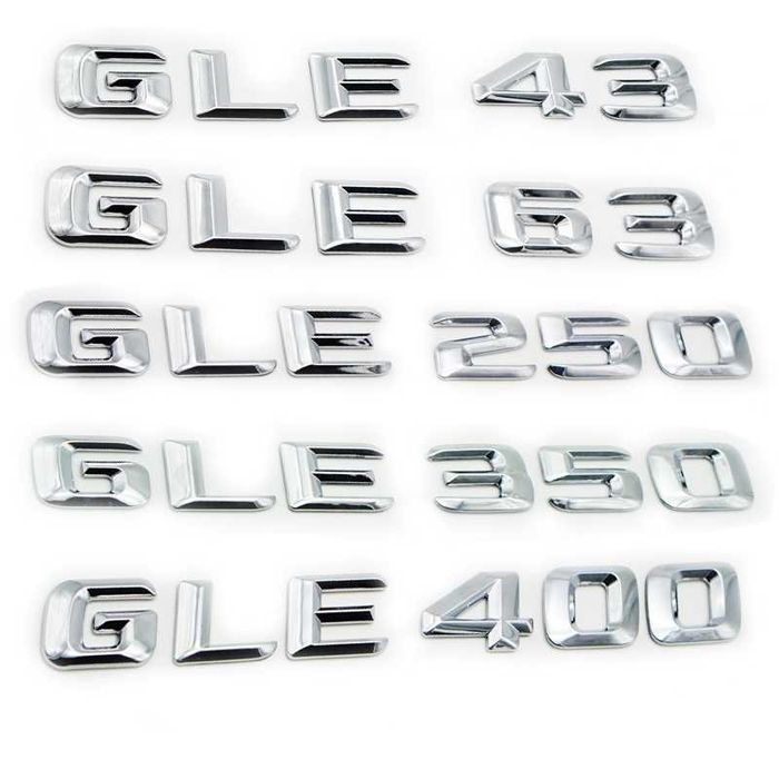 Emblema GLC300, GLS350, E220, S400, E63, C350, Chrom, Negru Mercedes