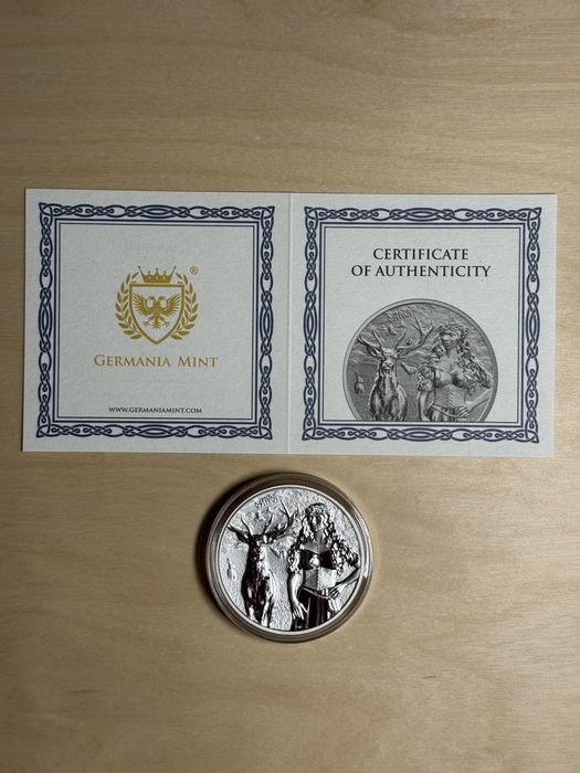 Monedă argint Germania Mint colecția Valkyries - Ostara 1 Oz BU 2023