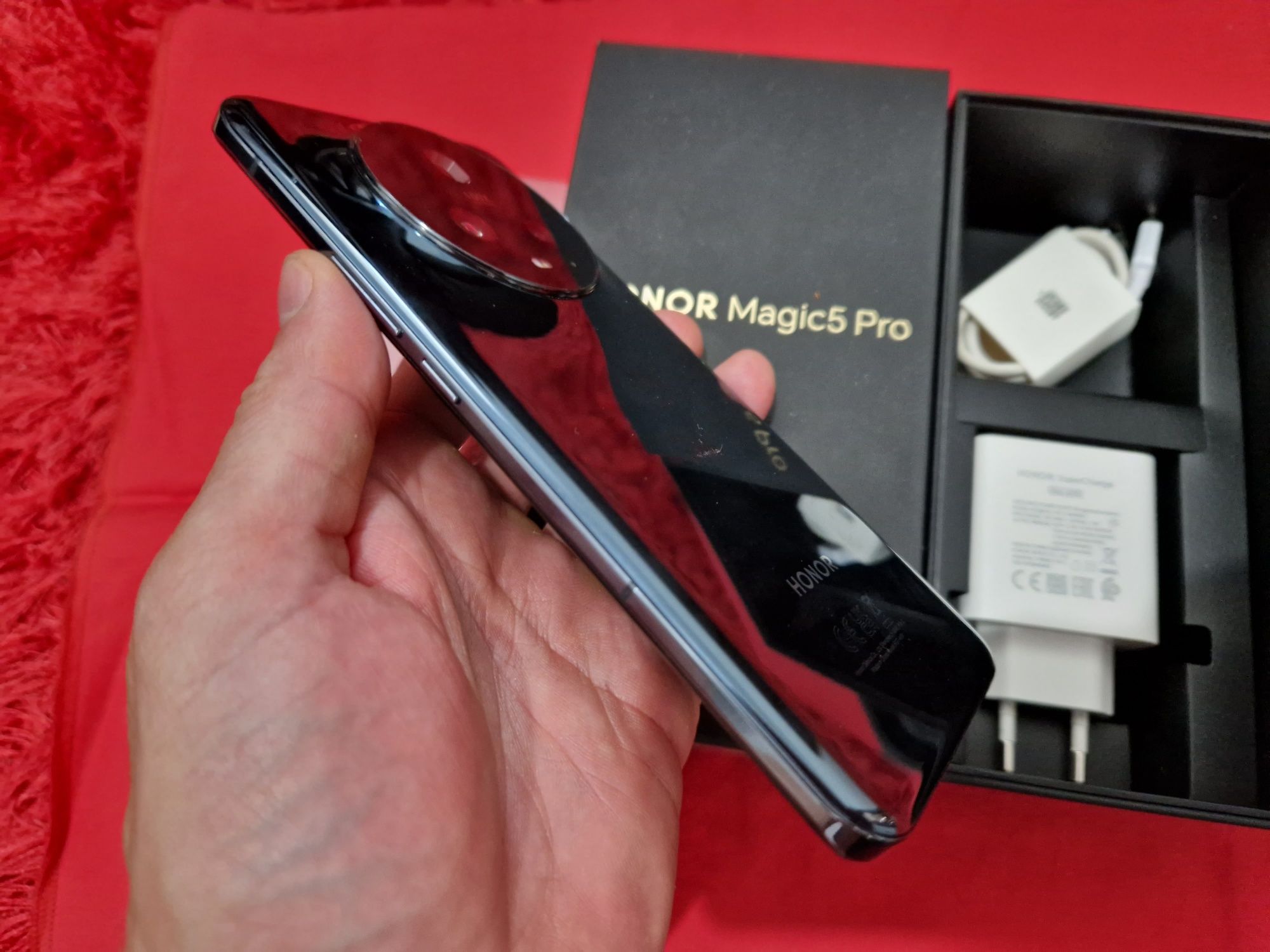 -Honor Magic 5Pro, ca Nou, 512Gb, 12Ram, Black, stare ireprosabila, fo