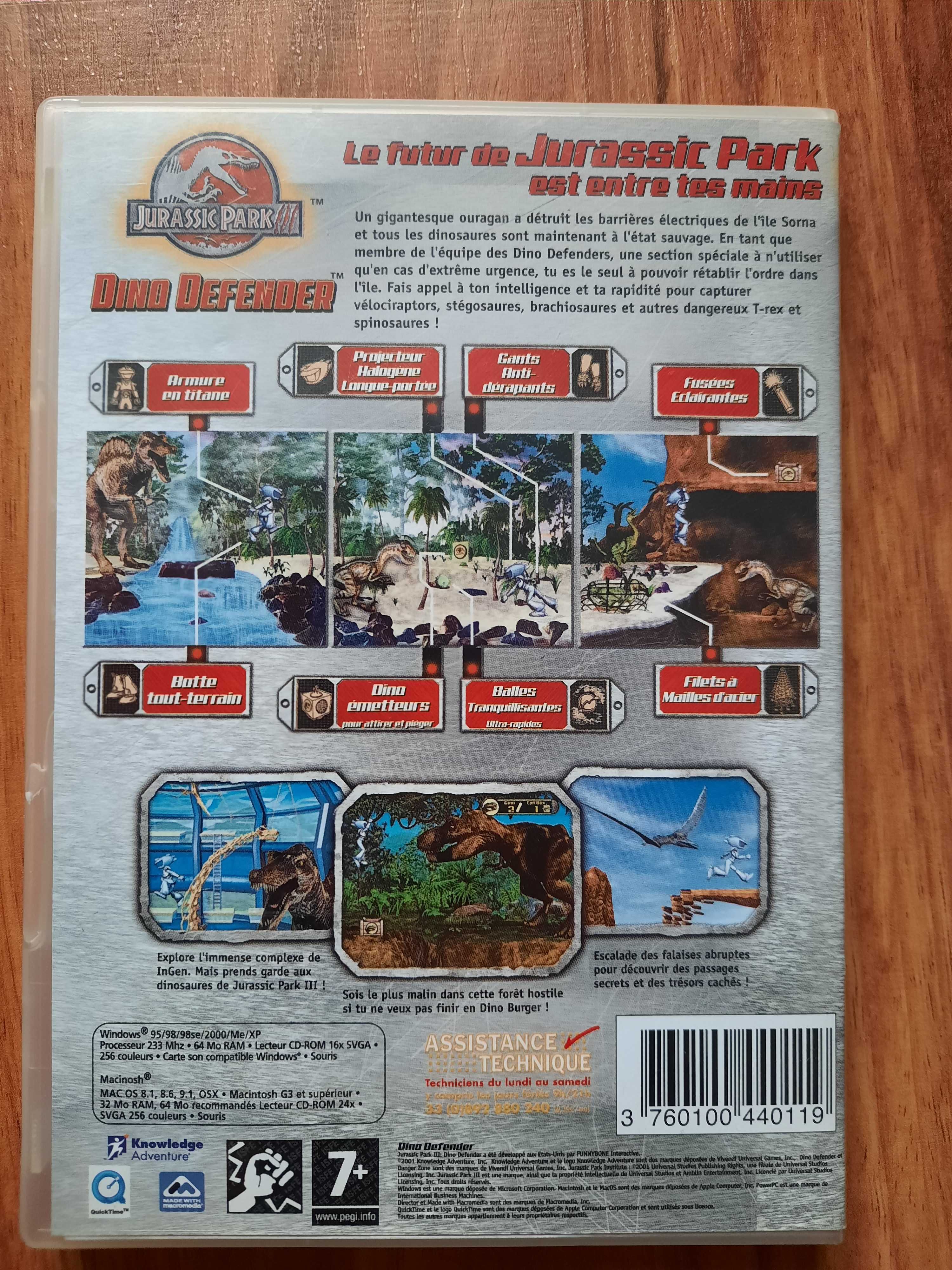 Jurassic Park III: Dino Defender (PC, CD-ROM, 2001)