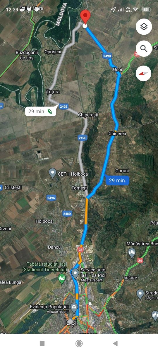 teren intravilan Moreni, 6.5€ mp (22km Iasi)