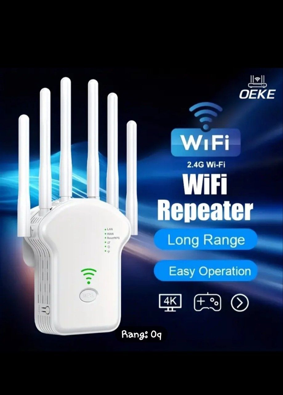 WiFi uselitil 2.4G & 5G.      6 antennali WiFi signal kuchaytirgich