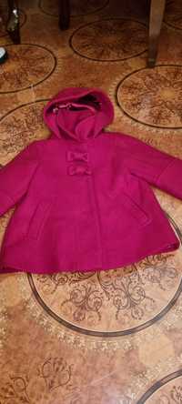 Детское розовое пальто Next 6-9 мес