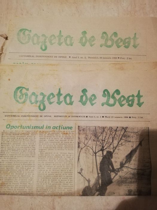 VÂND ziarul Agenda și Gazeta de vest