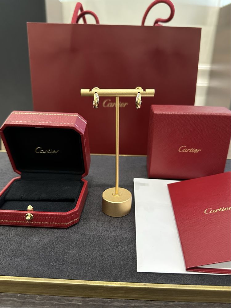NEW Серьги Cartier Trinity Mini Model B830154