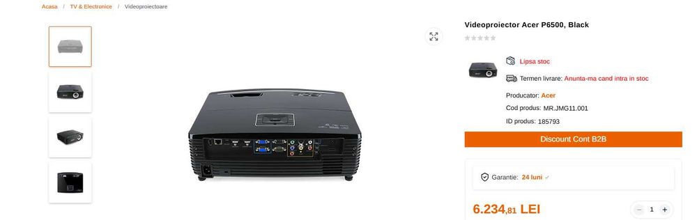 Proiector Acer P6500 – Full HD, 5000 lumeni, imagine profesională!