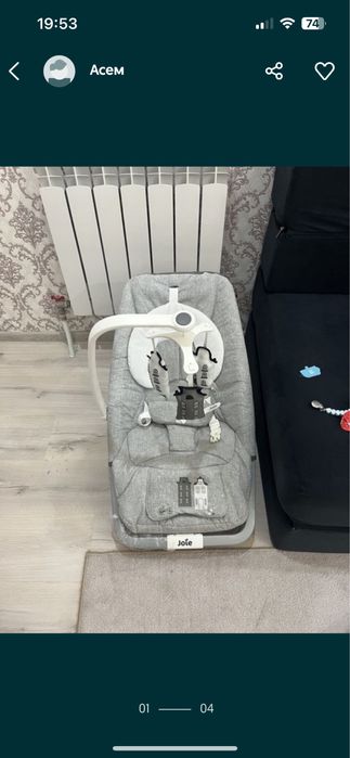 Продам детский шезлонг Joie