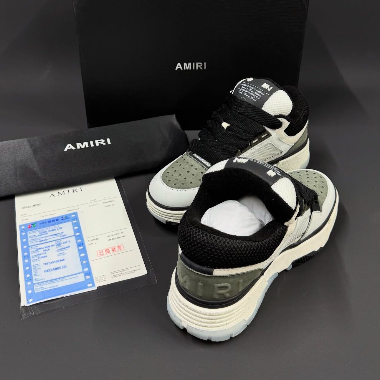 Amiri Ma 1 Black/White Trainer