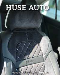 Huse scaun auto LUX Material tip ALCANTARA +Piele Ecologica