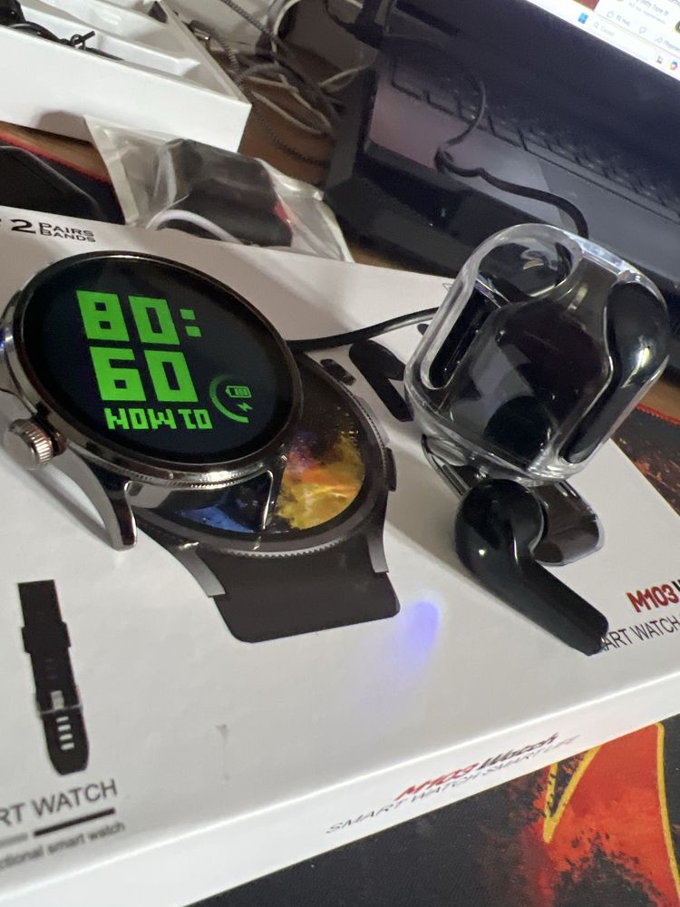 Smartwatch M103 Monitorizare sănătate Căști incluse!