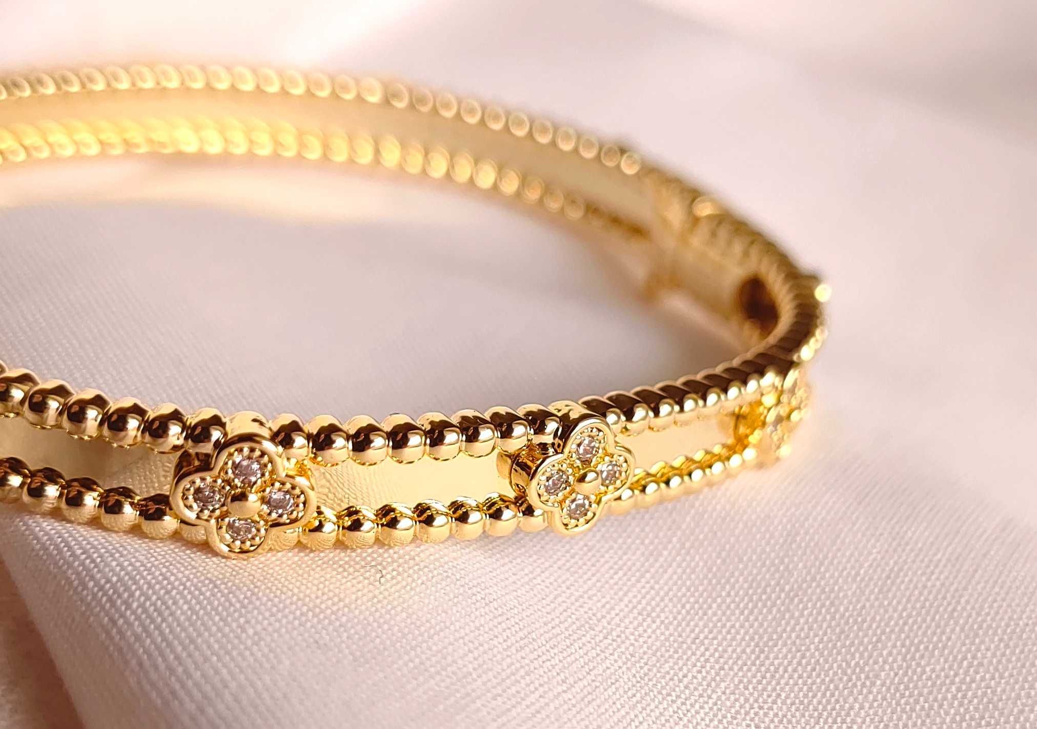 Perlée sweet clovers bracelet, medium model, твърда дамска гривна