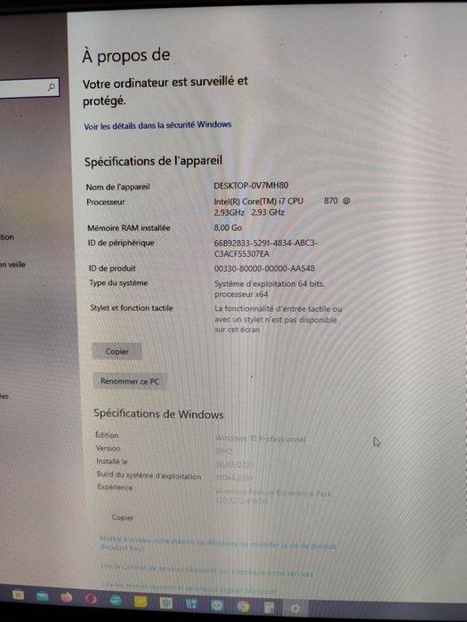 PC Dell Precision T1500 Intel core I7 870 la 2.9 Ghz