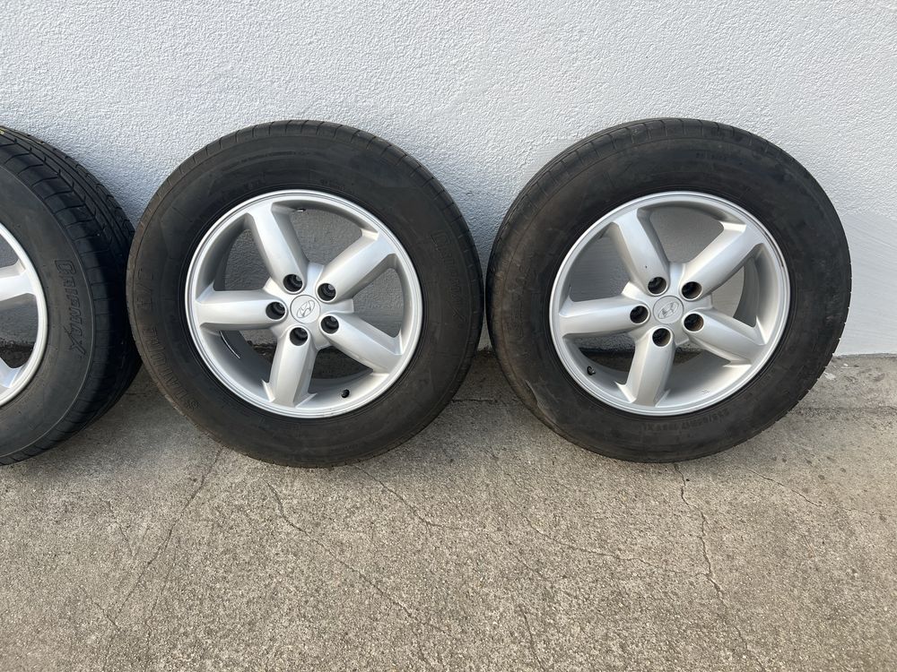 Jante aliaj 5x114,3 R17 Hyundai originale cu cauciucuri vara dot 2018