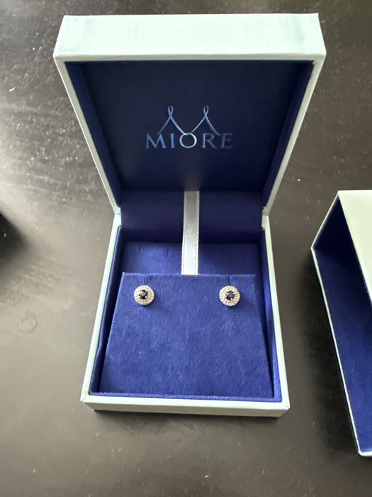 Cercei din aur alb cu diamant Miore